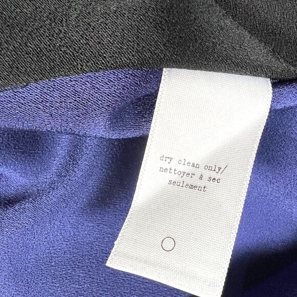 Rag & Bone Dress Split Back Sleeveless High Neck Mini Blue Black Women's Medium - Picture 8 of 14